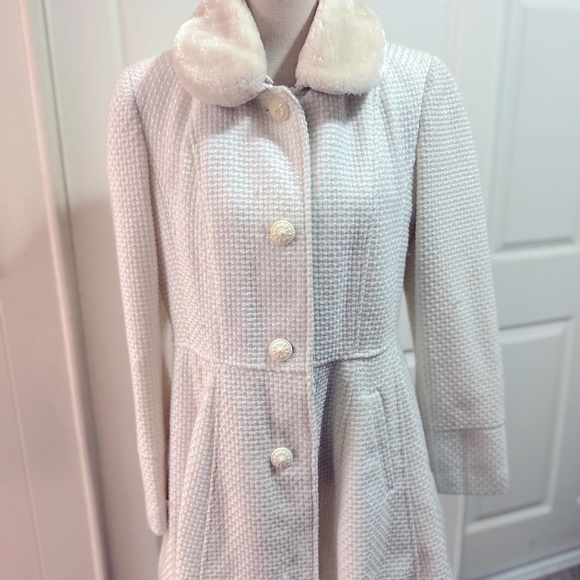 Kensie ivory workmen’s winter coat SZ L gently used - Picture 1 of 14